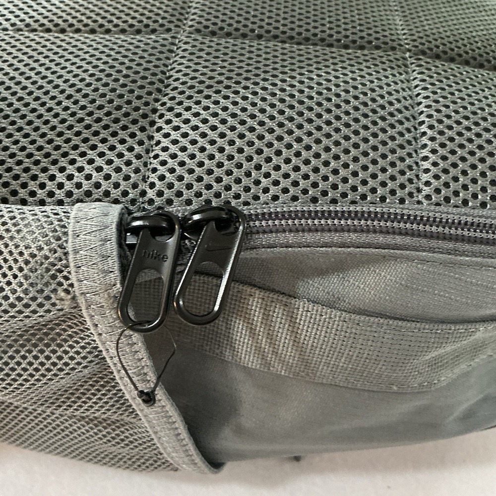 Nike Brasilia Backpack Gray Pink Swoosh 18" Travel School Sports Gym Athletic - Picture 16 of 16